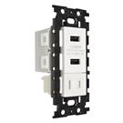 埋込USB給電用コンセント　取付枠付き　USB×2+AC