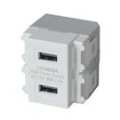 埋込USB給電用コンセント Aタイプ×2 (ホワイト)