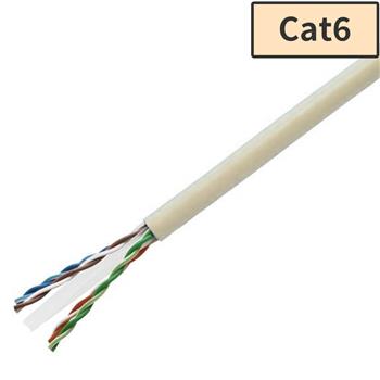 【国内メーカー】Cat6 LANケーブル 300m (アイボリー)