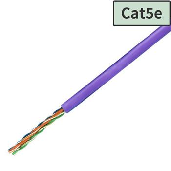 【国内メーカー】Cat5e LANケーブル 300m (パープル)