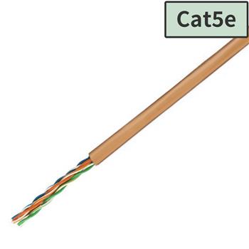 【国内メーカー】Cat5e LANケーブル 300m (ブラウン)