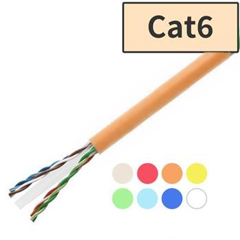 【直送品】Cat6 LANケーブル 300m (オレンジ)