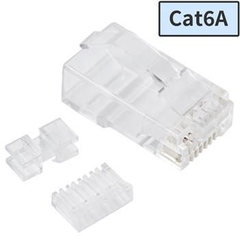 Cat6A RJ45コネクタ ヘの字ラッチ　より線・単線共用
