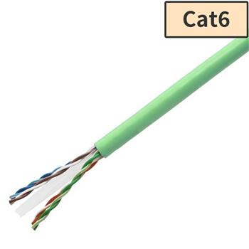【国内メーカー】Cat6 LANケーブル 300m (若草)