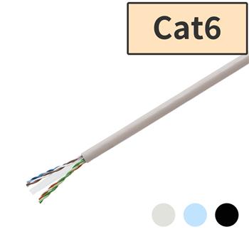 Cat6 LANケーブル 300m ライトグレー