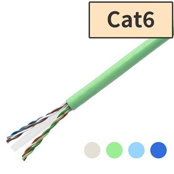 【直送品】【国内メーカー】Cat6 LANケーブル 300m (若草)