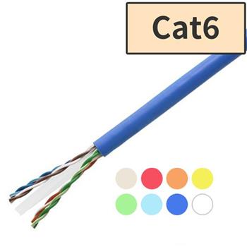 【直送品】Cat6 LANケーブル 300m (ブルー)