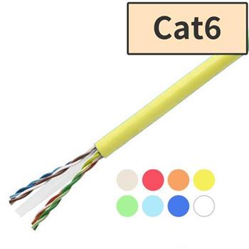 【直送品】Cat6 LANケーブル 300m (イエロー)