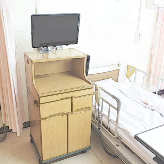 床頭台、病室のサイドテーブル