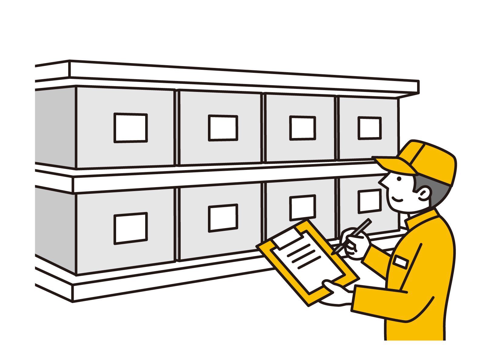 倉庫にて出荷手配